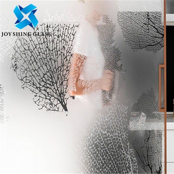 Grey Acid Etched Glass 3m m a 19m m para la pared de división de cristal decorativa