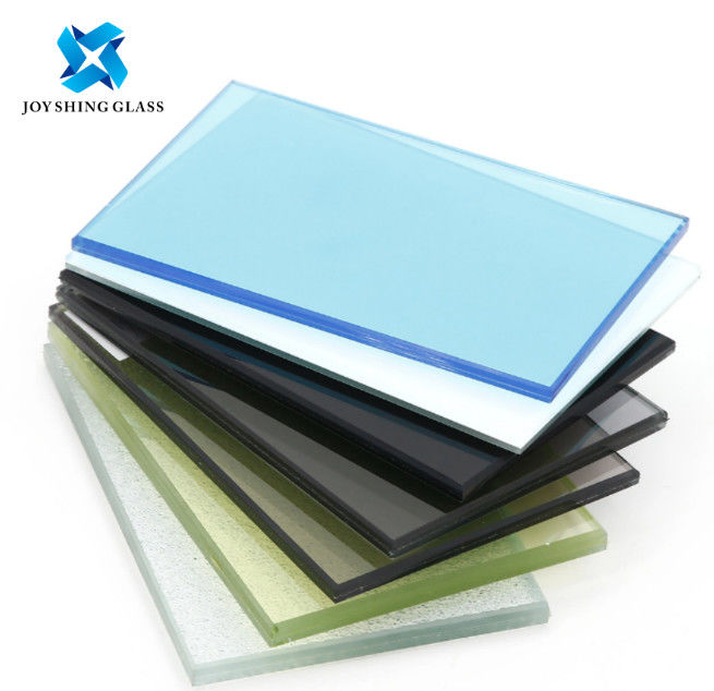 Amarillo verde azul rojo revestido plano artístico del vidrio de flotador para la decoración de Windows