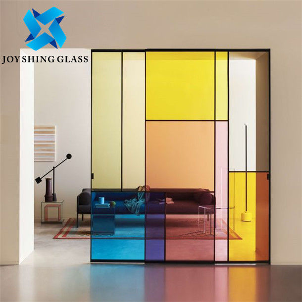 Deslumbre el panel de cristal impreso hoja de cristal dicroica manchado colorido