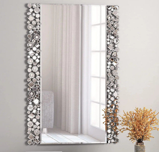 Espejo de la decoración de la sala de estar del OEM, espejo de plata 1.1m m - 8m m de la pared del oro