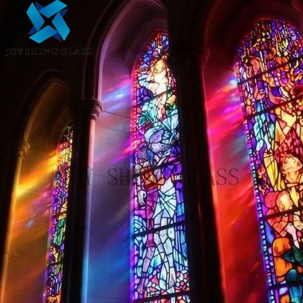 El ODM disponible coloreado del OEM de la muestra del vitral de la iglesia modificó para requisitos particulares