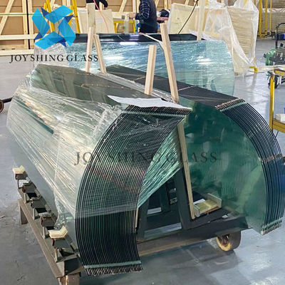 Forma de cristal curvada de encargo del color del tamaño del grueso de la puerta de la ducha