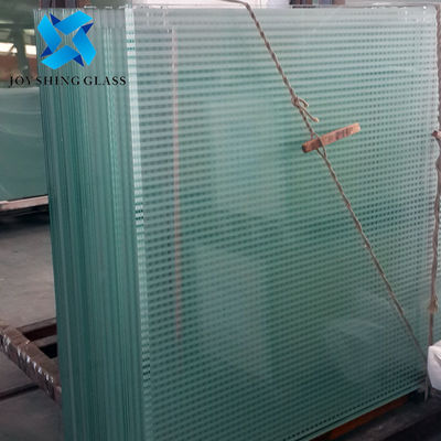 Panel de vidrio laminado PVB con franjas de glaseado frito de cerámica