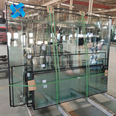 Vidrio aislado ultraclaro templado de baja E para ventanas de villas