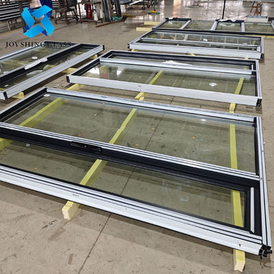 Puerta de cristal de aluminio horizontal deslizante para el salón