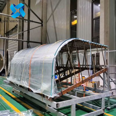 Vidrio laminado SGP curvo ultraclaro para iluminación de techos